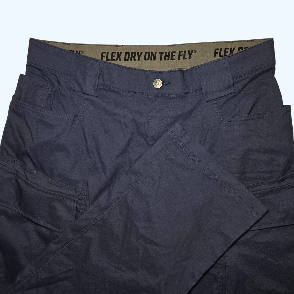 Duluth Trading Co Flex Dry on the Fly Cargo Pants Mens 36x30 Blue Relaxed READ*